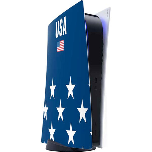 USA Flag Stars PS5 Digital Edition Console Skin