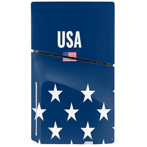 USA Flag Stars PS5 Slim Disk Console Skin