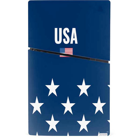 USA Flag Stars PS5 Slim Digital Edition Console Skin