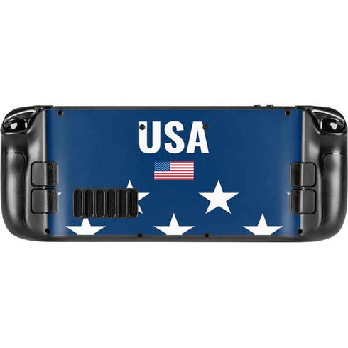 USA Flag Stars Steam Deck Handheld Gaming Computer Skin