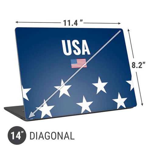 USA Flag Stars Universal Laptop 14in (11.4 x 8.2in) Skin