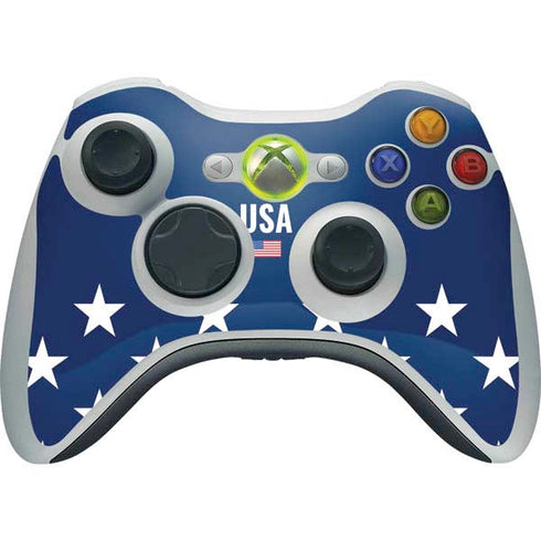 USA Flag Stars Xbox 360 Wireless Controller Skin