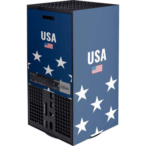 USA Flag Stars Xbox Series X Console Skin