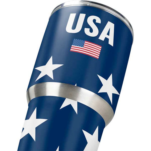 USA Flag Stars Yeti 30oz Rambler Tumbler Skin