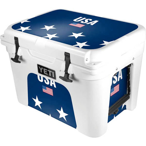USA Flag Stars YETI Tundra 35 Hard Cooler Skin