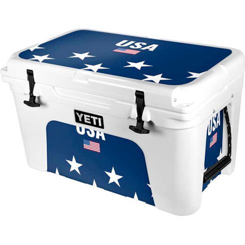 USA Flag Stars YETI Tundra 45 Hard Cooler Skin