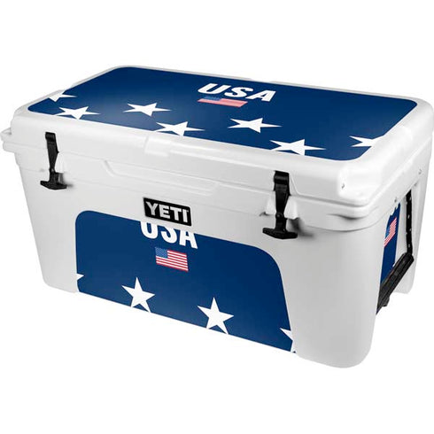 USA Flag Stars YETI Tundra 65 Hard Cooler Skin