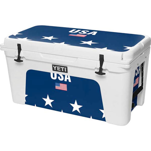 USA Flag Stars YETI Tundra 75 Hard Cooler Skin