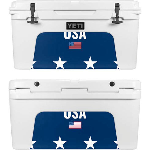 USA Flag Stars YETI Tundra 75 Hard Cooler Skin