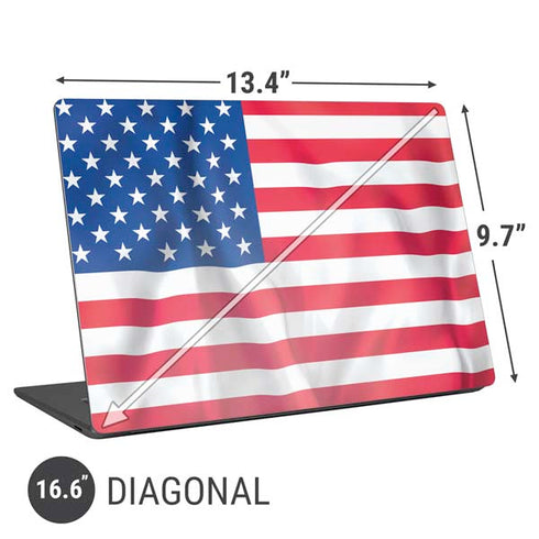 USA Flag American Flag Universal Laptop 16.6in (13.4 x 9.7in) Skin