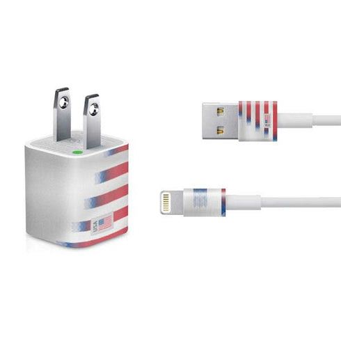 USA Soccer Flag iPhone Charger (5W USB) Skin