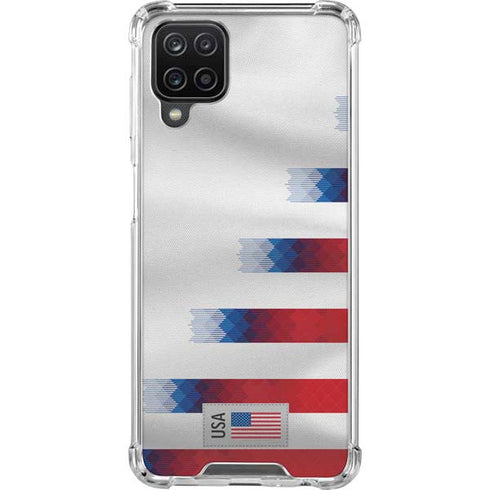 USA Soccer Flag Galaxy A12 Clear Case