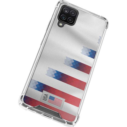 USA Soccer Flag Galaxy A12 Clear Case