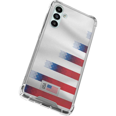 USA Soccer Flag Galaxy A13 5G Clear Case