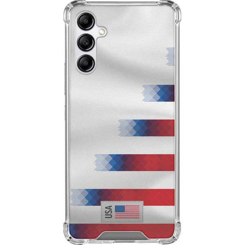 USA Soccer Flag Galaxy A14 5G Clear Case