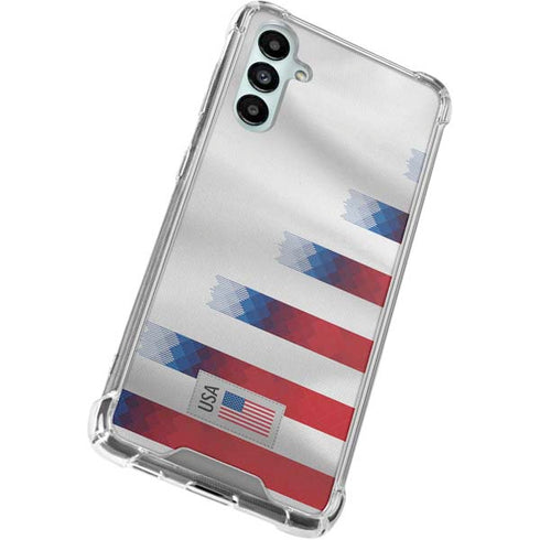 USA Soccer Flag Galaxy A15 5G Clear Case