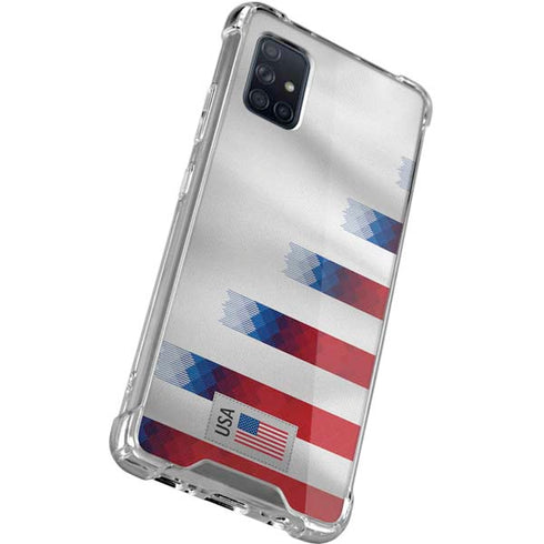 USA Soccer Flag Galaxy A71 5G Clear Case