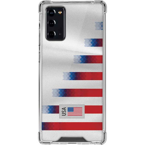 USA Soccer Flag Galaxy Note20 5G Clear Case