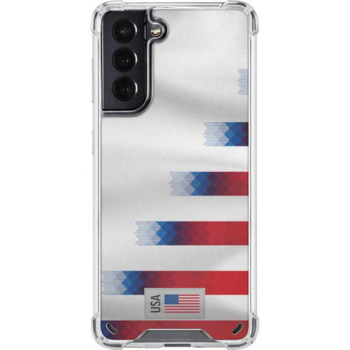 USA Soccer Flag Galaxy S21 5G Clear Case