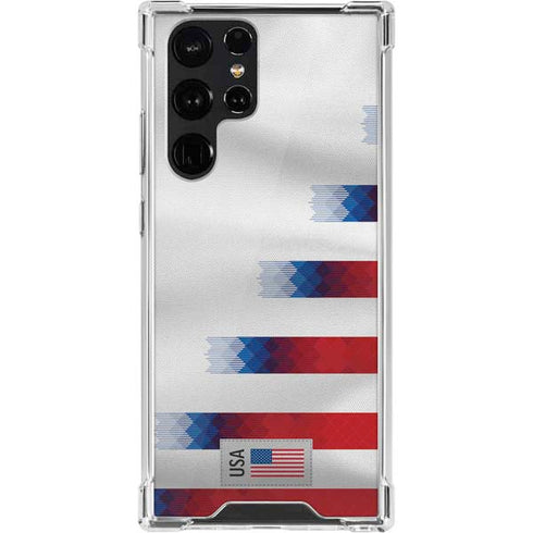 USA Soccer Flag Galaxy S22 Ultra Clear Case