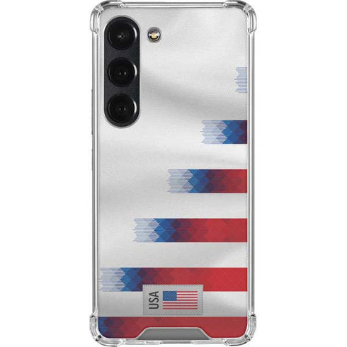 USA Soccer Flag Galaxy S23 Clear Case