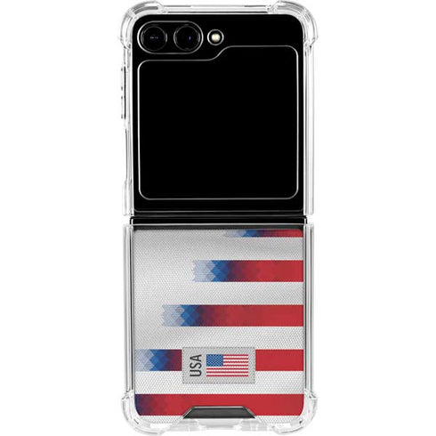 USA Soccer Flag Galaxy Z Flip5 5G Clear Case