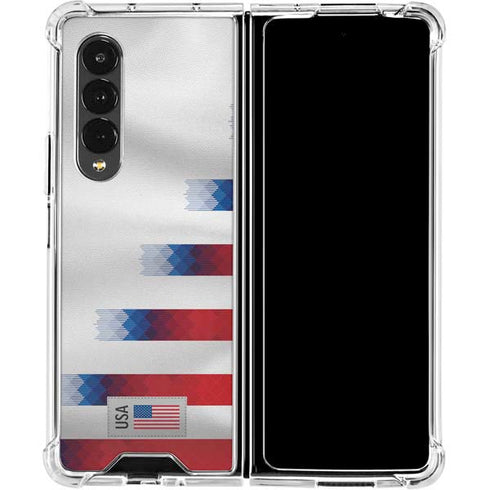 USA Soccer Flag Galaxy Z Fold4 5G Clear Case