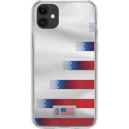 USA Soccer Flag iPhone 11 Clear Case