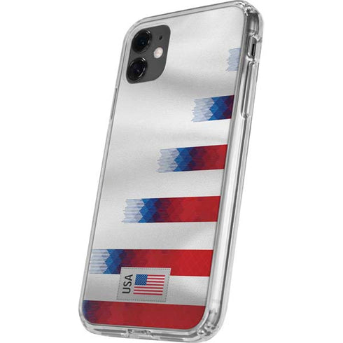 USA Soccer Flag iPhone 11 Clear Case