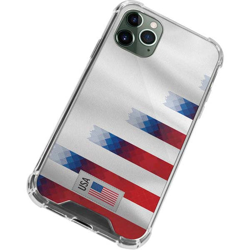 USA Soccer Flag iPhone 11 Pro Max Clear Case