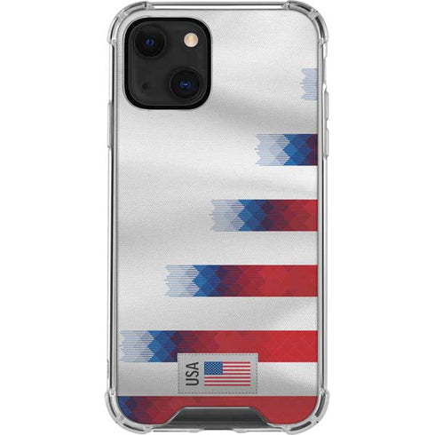 USA Soccer Flag iPhone 14 Plus Clear Case