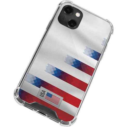 USA Soccer Flag iPhone 15 Plus Clear Case