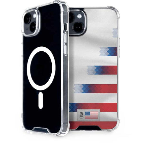 USA Soccer Flag iPhone 15 Plus MagSafe Case
