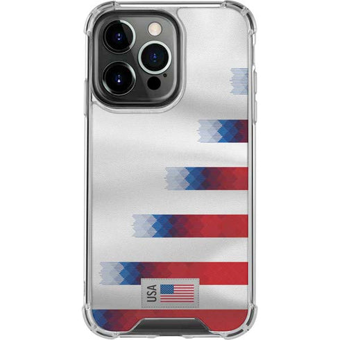 USA Soccer Flag iPhone 15 Pro Clear Case