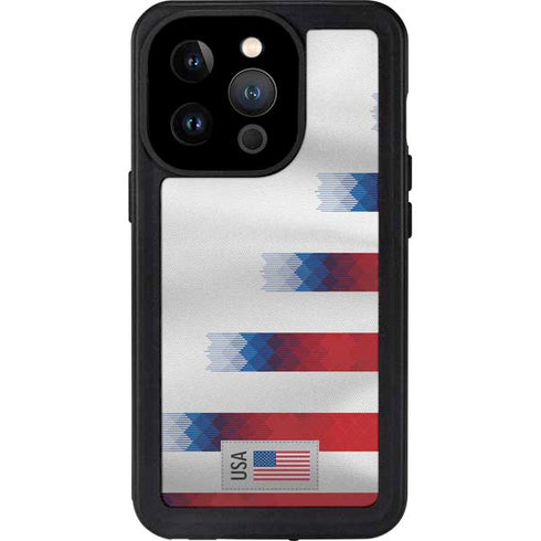 USA Soccer Flag iPhone 14 Pro Waterproof Case