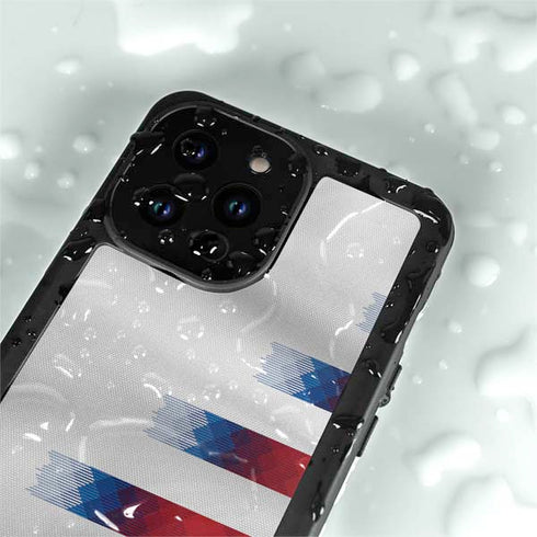 USA Soccer Flag iPhone 14 Pro Waterproof Case