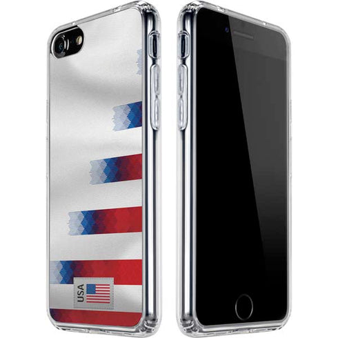 USA Soccer Flag iPhone SE (2nd & 3rd Gen) Clear Case