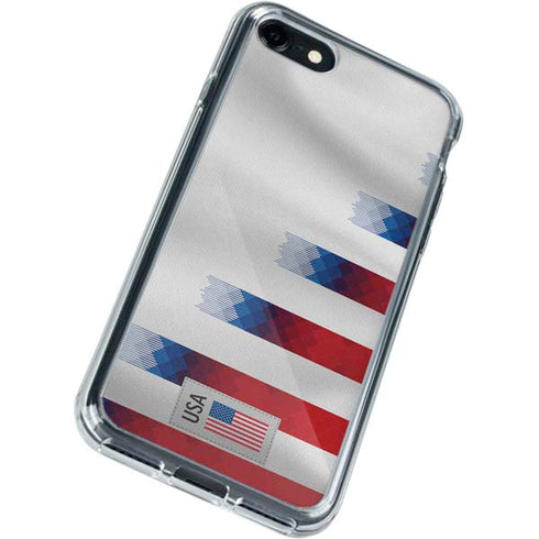USA Soccer Flag iPhone SE (2nd & 3rd Gen) Clear Case