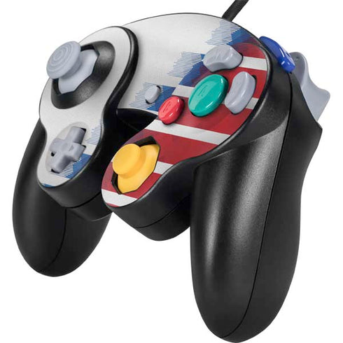 USA Soccer Flag Nintendo GameCube Controller Skin