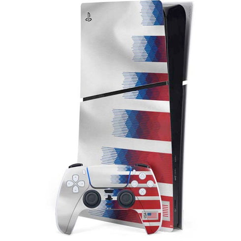 USA Soccer Flag PS5 Slim Digital Edition Console Skin