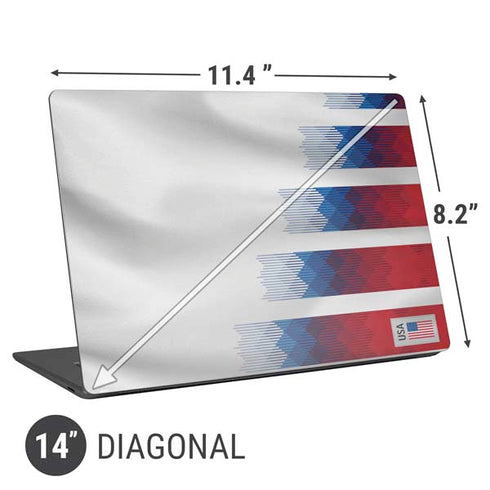 USA Soccer Flag Universal Laptop 14in (11.4 x 8.2in) Skin
