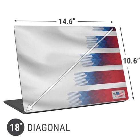 USA Soccer Flag Universal Laptop 18in (14.6 x 10.6in) Skin