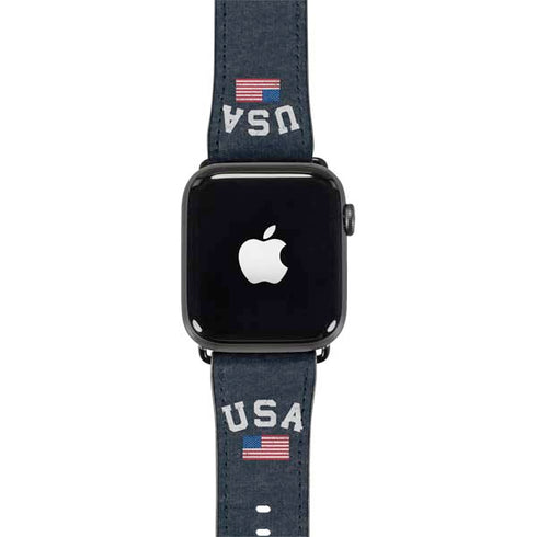 USA with American Flag Apple Watch Band 42-44mm
