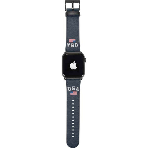 USA with American Flag Apple Watch Band 42-44mm