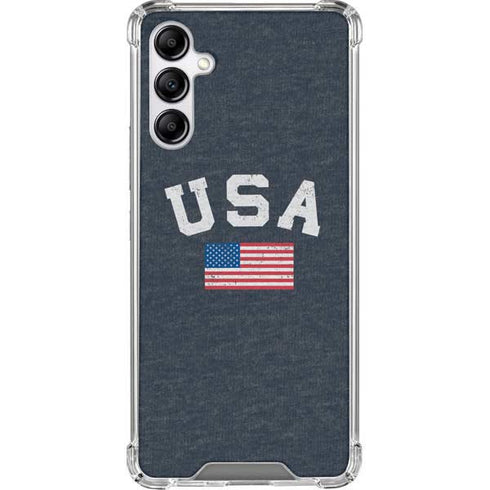 USA with American Flag Galaxy A14 5G Clear Case