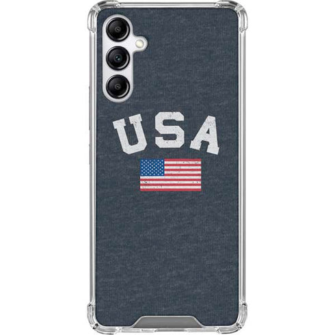 USA with American Flag Galaxy A15 5G Clear Case