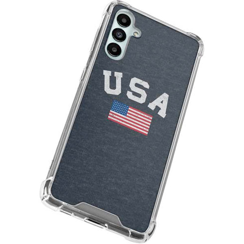 USA with American Flag Galaxy A15 5G Clear Case
