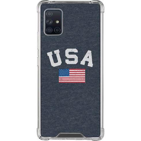 USA with American Flag Galaxy A51 5G Clear Case