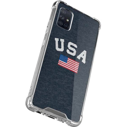 USA with American Flag Galaxy A51 5G Clear Case