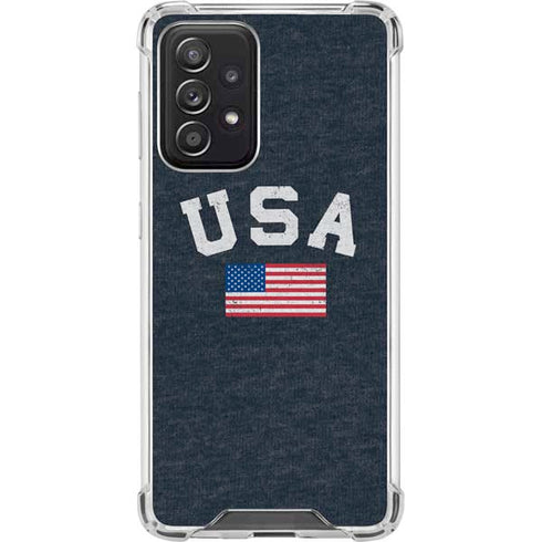 USA with American Flag Galaxy A52 5G Clear Case